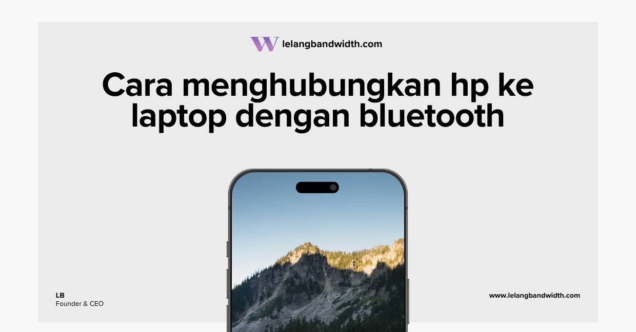 cara menghubungkan hp ke laptop dengan bluetooth