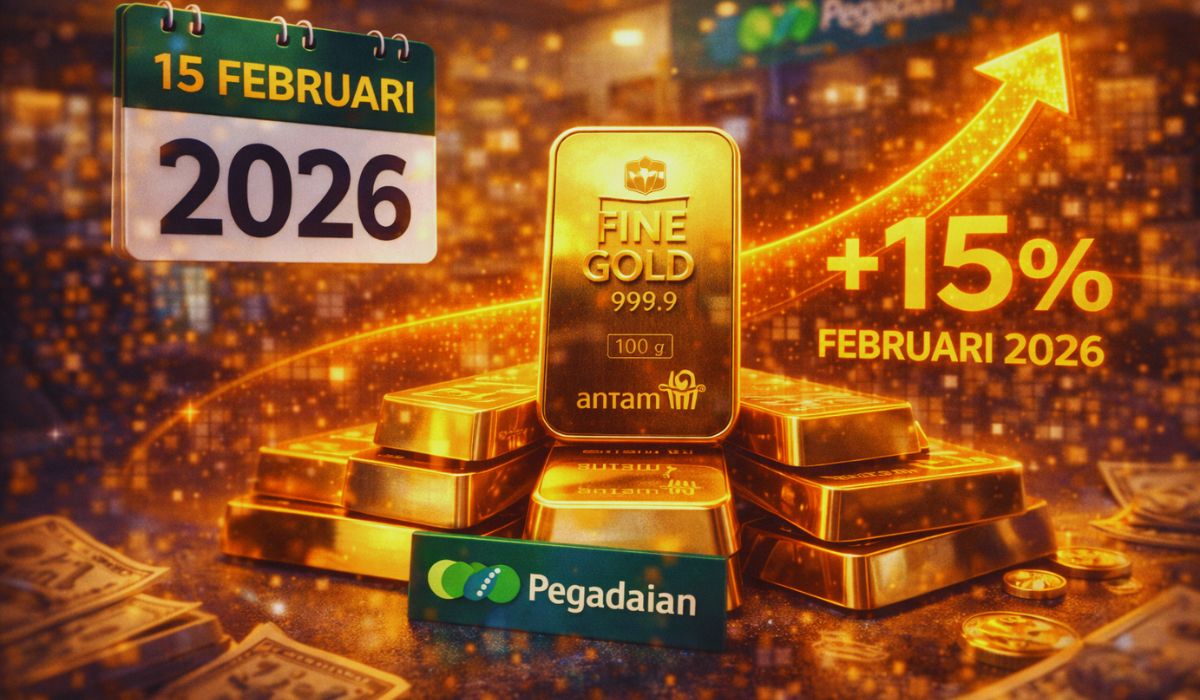 Harga Emas Antam di Pegadaian Naik Hari Ini 15 Februari 2026